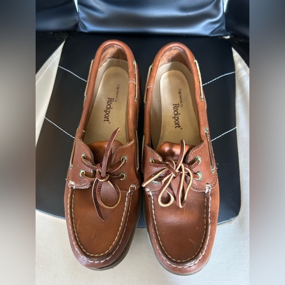 Rockport Men's Brown Leather Boat Shoes - Picture 3 of 7